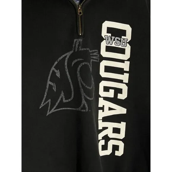 Vintage Jansport WSU Cougars Washington State Quarter Zip Sweater - Picture 2 of 5